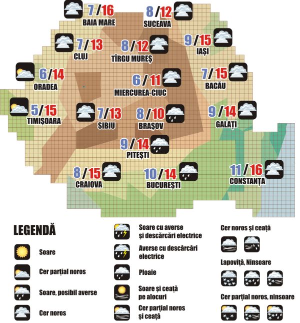 Prognoza meteo (04.11. - 05.11.2025)